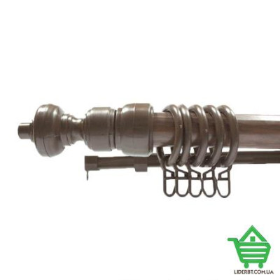 Карниз металлопластиковый Омис Стандарт 28 мм, 1.2 м, пластиковая фурнитура, орех Купить Карниз металлопластиковый Омис Стандарт 28 мм, 1.2 м, пластиковая фурнитура, орех Отделочные материалы
