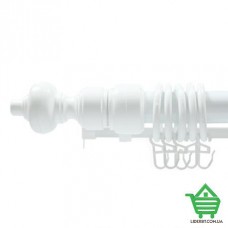 Карниз металлопластиковый Омис Стандарт 28 мм, 3.5 м, пластиковая фурнитура, белый