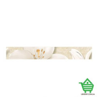 Кафель бордюр InterCerama Oasis 021, 50х7, бежевый, вертикальный, шт.
