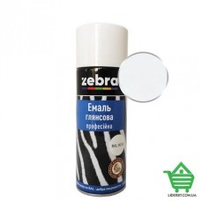 Купить Аэрозольная эмаль профессиональная Zebra, белый 9010, глянцевая 400 мл Отделочные материалы