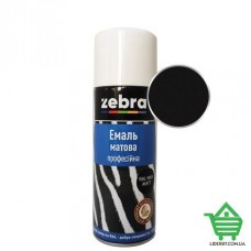 Купить Аэрозольная эмаль профессиональная Zebra, черный 9005 матт, матовая 400 мл Отделочные материалы