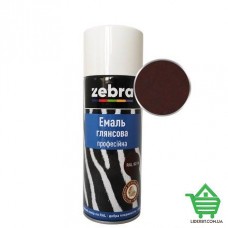 Купить Аэрозольная эмаль профессиональная Zebra, коричневый 8016, глянцевая 400 мл Отделочные материалы
