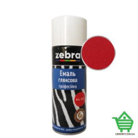 Аэрозольная эмаль профессиональная Zebra, красный 3020, глянцевая 400 мл
