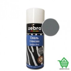 Купить Аэрозольная эмаль профессиональная Zebra, серый 7046, глянцевая 400 мл Отделочные материалы