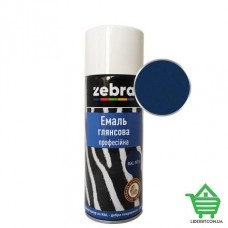 Купить Аэрозольная эмаль профессиональная Zebra, синий 5010, глянцевая 400 мл Отделочные материалы