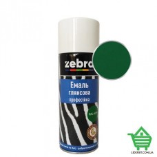 Купить Аэрозольная эмаль профессиональная Zebra, зеленый 6029, глянцевая 400 мл Отделочные материалы