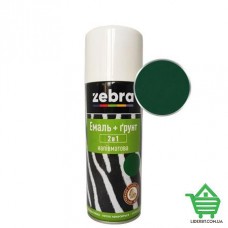 Купить Аэрозольная эмаль+грунт 2в1 Zebra, зеленый 36, полуматовая 400 мл Отделочные материалы