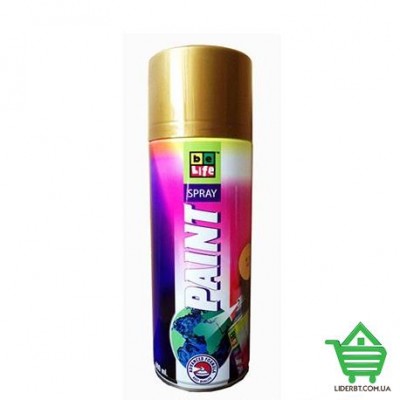 Купить Аэрозольная краска-пленка BeLife Spray Sticker Metallic, R2599 золото, 400 мл Отделочные материалы