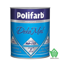 Алкидная эмаль для дерева и металла Polifarb ПФ-115 DekoMal, белая, 0.9 кг