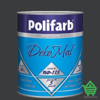 Алкидная эмаль для дерева и металла Polifarb ПФ-115 DekoMal, коричнево-шоколадная, 0.9 кг