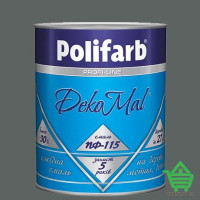 Алкидная эмаль для дерева и металла Polifarb ПФ-115 DekoMal, светло-серая, 2.7 кг