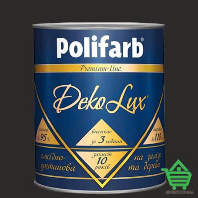 Купить Алкидно-уретановая эмаль Polifarb DekoLux, черная, 0.7 кг Отделочные материалы