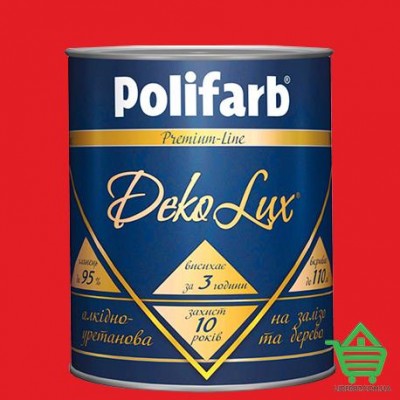 Купить Алкидно-уретановая эмаль Polifarb DekoLux, красная, 2.2 кг Отделочные материалы