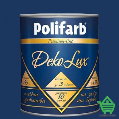 Купить Алкидно-уретановая эмаль Polifarb DekoLux, синяя, 0.7 кг Отделочные материалы