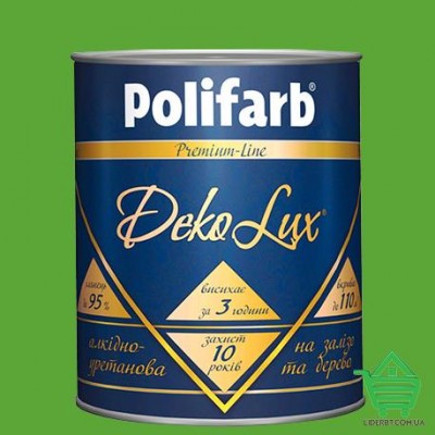 Купить Алкидно-уретановая эмаль Polifarb DekoLux, светло-зеленая, 0.7 кг Отделочные материалы