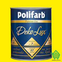 Алкидно-уретановая эмаль Polifarb DekoLux, желтая, 0.7 кг