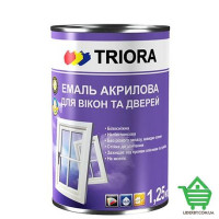 Эмаль акриловая для дверей и окон Triora, белая, полуглянцевая, 2.5 л