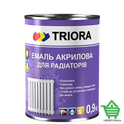 Купить Эмаль акриловая для радиаторов Triora, белая, глянцевая, 2 л Отделочные материалы