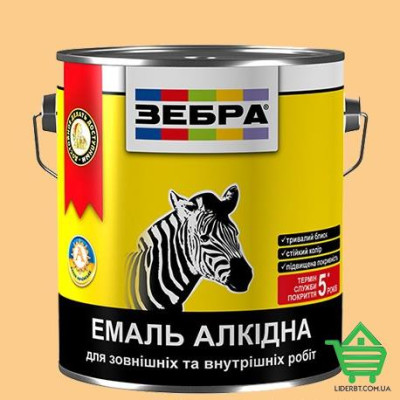 Купить Эмаль алкидная для внутренних и наружных работ ПФ-116 Зебра, цвет 14 бежевый, 0.9 кг Отделочные материалы