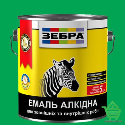 Купить Эмаль алкидная для внутренних и наружных работ ПФ-116 Зебра, цвет 32 салатный, 0.9 кг Отделочные материалы