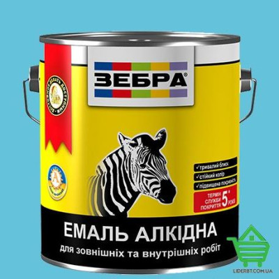 Купить Эмаль алкидная для внутренних и наружных работ ПФ-116 Зебра, цвет 41 светло-голубой, 0.9 кг Отделочные материалы