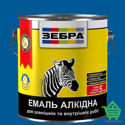 Купить Эмаль алкидная для внутренних и наружных работ ПФ-116 Зебра, цвет 48 синий, 0.9 кг Отделочные материалы