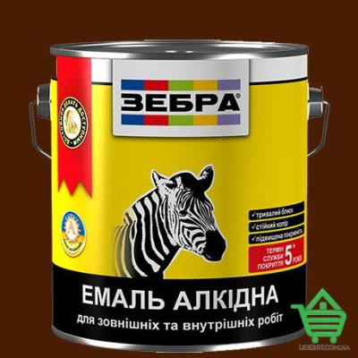 Купить Эмаль алкидная для внутренних и наружных работ ПФ-116 Зебра, цвет 88 темно-коричневый, 2.8 кг Отделочные материалы