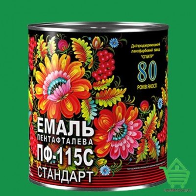 Купить Эмаль алкидная пентафталевая Спектр ПФ-115С Cтандарт, салатовая, 0.35 кг Отделочные материалы