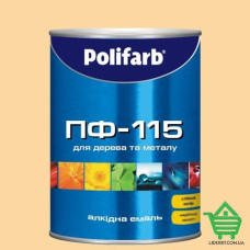 Купить Эмаль для дерева и металла Polifarb ПФ-115, кремовая, 0.9 кг Отделочные материалы