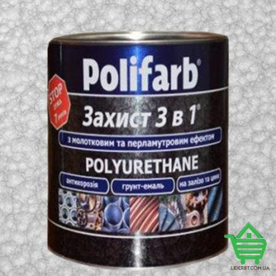 Эмаль-грунт по ржавчине, молотковая, Polifarb Защита 3 в 1, серебристый, 2.2 кг Купить Эмаль-грунт по ржавчине, молотковая, Polifarb Защита 3 в 1, серебристый, 2.2 кг Отделочные материалы