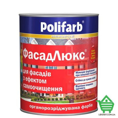 Купить Краска фасадная профессиональная Polifarb Фасадлюкс, 14 кг Отделочные материалы