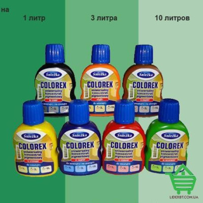 Купить Пигмент универсальный Sniezka Colorex №41, зеленый, концентрат, 0.1 л Отделочные материалы