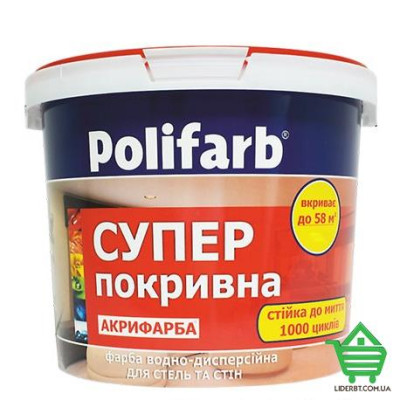 Купить Краска интерьерная Polifarb Акрифарба, 4.2 кг Отделочные материалы