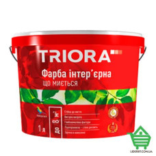 Купить Краска интерьерная Triora моющаяся, белая, матовая, 1 л Отделочные материалы