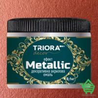 Эмаль акриловая декоративная Triora с эффектом Metallic, медь, 0.1 кг
