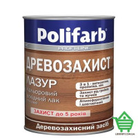 Лазурь Polifarb Древозахист, глянцевый алкидный лак, палисандр, 0.7 кг