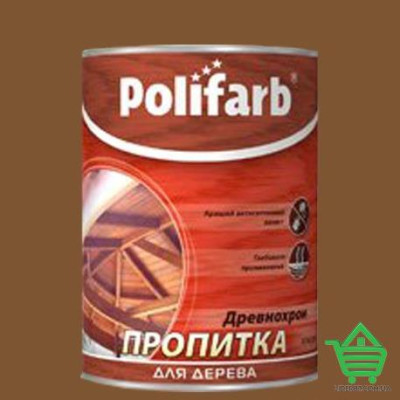 Купить Пропитка для дерева алкидная Polifarb Древозахист, дуб, 0.7 кг Отделочные материалы