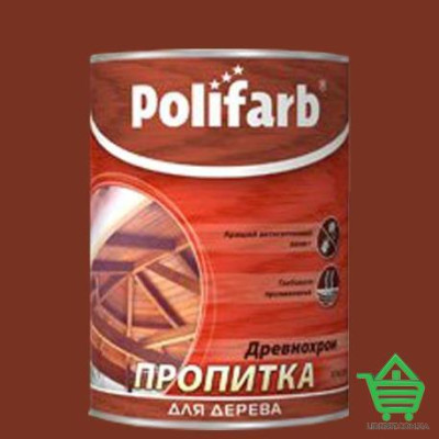 Купить Пропитка для дерева алкидная Polifarb Древозахист, махагон, 0.7 кг Отделочные материалы