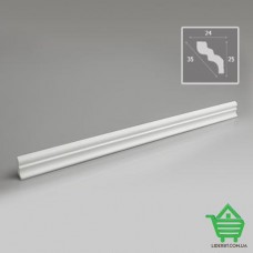 Купить Экструзионный потолочный плинтус Формат 03502Е, 2 м, белый Отделочные материалы