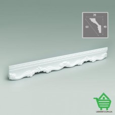 Купить Инжекционный потолочный плинтус Формат 206048, средний, 2 м, белый Отделочные материалы