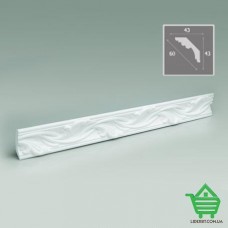 Купить Инжекционный потолочный плинтус Формат 206049, средний, 2 м, белый Отделочные материалы
