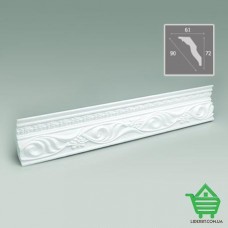 Купить Инжекционный потолочный плинтус Формат 209007, широкий, 2 м, белый Отделочные материалы