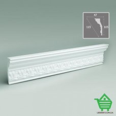 Купить Инжекционный потолочный плинтус Формат 211529, широкий, 2 м, белый Отделочные материалы