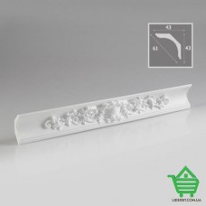 Купить Инжекционный потолочный плинтус Формат 6059, средний, 1.3 м, белый Отделочные материалы