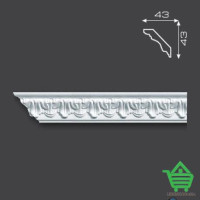 Инжекционный потолочный плинтус Konigdeco 06003KD, 2 м, белый