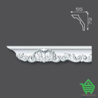 Инжекционный потолочный плинтус Konigdeco 09006KD, 2 м, белый