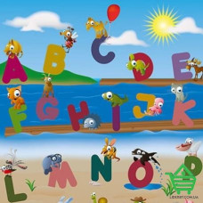 Фотообои Wizard & Genius 4 00383 Animal Alphabet, 183х254 см