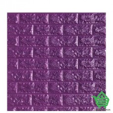 Купить Декоративная самоклеющаяся 3D панель Sticker Wall, кирпич, 07 фиолетовый Отделочные материалы