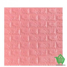 Декоративная самоклеющаяся 3D панель Sticker Wall, кирпич, 08 розовый