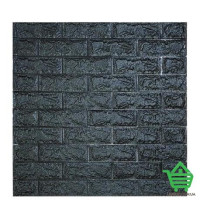Декоративная самоклеющаяся 3D панель Sticker Wall, кирпич, черный